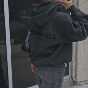 Fear of God Essentials Oversized Hoodie in Black